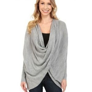 Smartwool Gray Palisade Trail Wrap Draped Sweater
